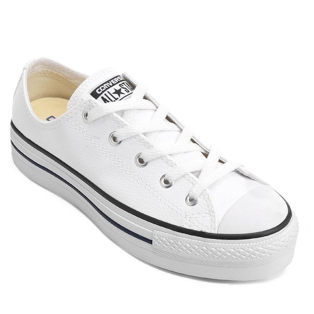 Tenis All Star Converse Chuck Taylor Branco Plataforma Lift Feminino Branco/Preto 3