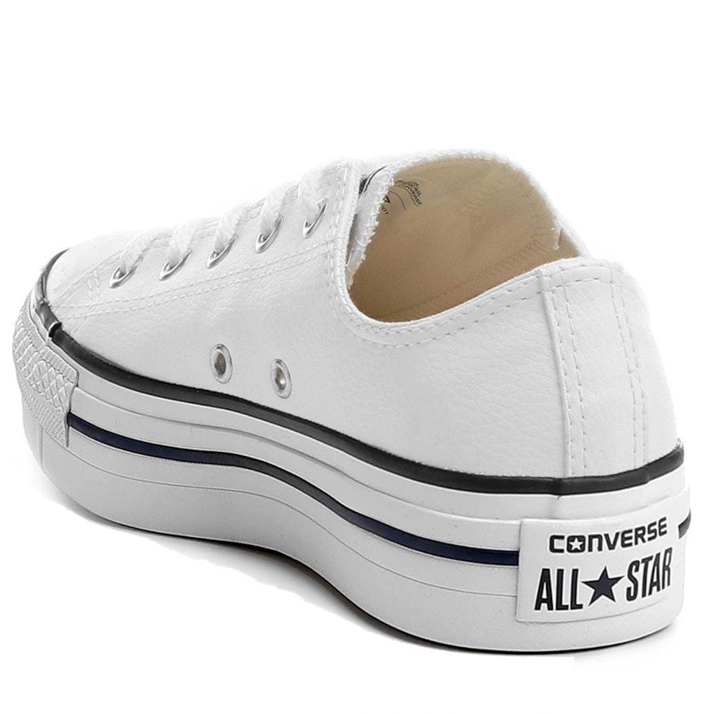 Tenis All Star Converse Chuck Taylor Branco Plataforma Lift Feminino Branco/Preto 4