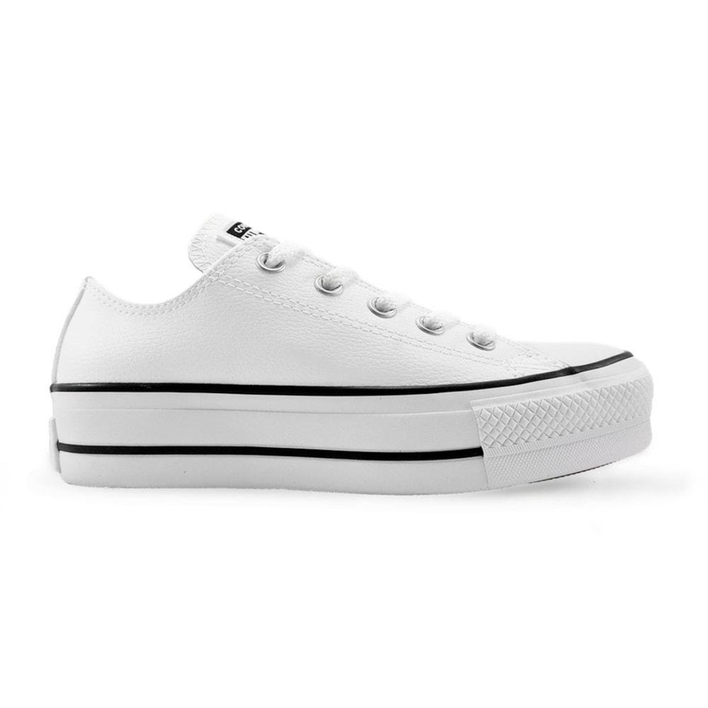 Tenis All Star Converse Chuck Taylor Branco Plataforma Lift Feminino Branco/Preto 6