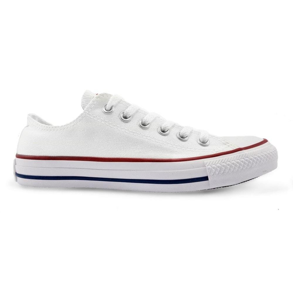 Tenis All Star Converse Chuck Taylor Lona Adulto Branco Branco 13