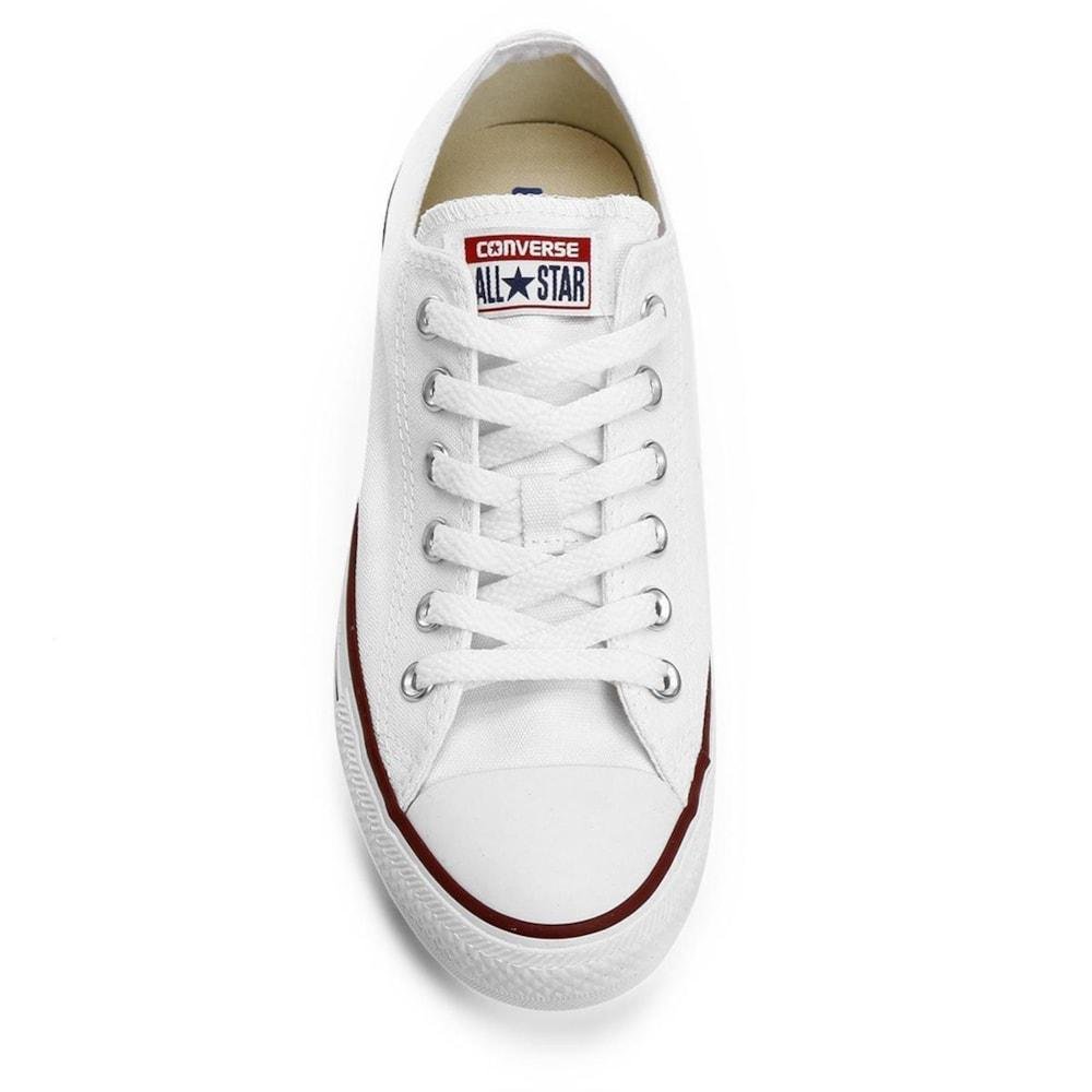 Tenis All Star Converse Chuck Taylor Lona Adulto Branco Branco 10