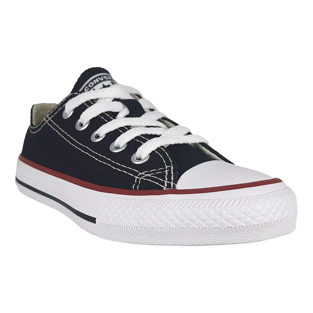 Tenis All Star Converse Chuck Taylor Lona Infantil Preto/Laranja 5