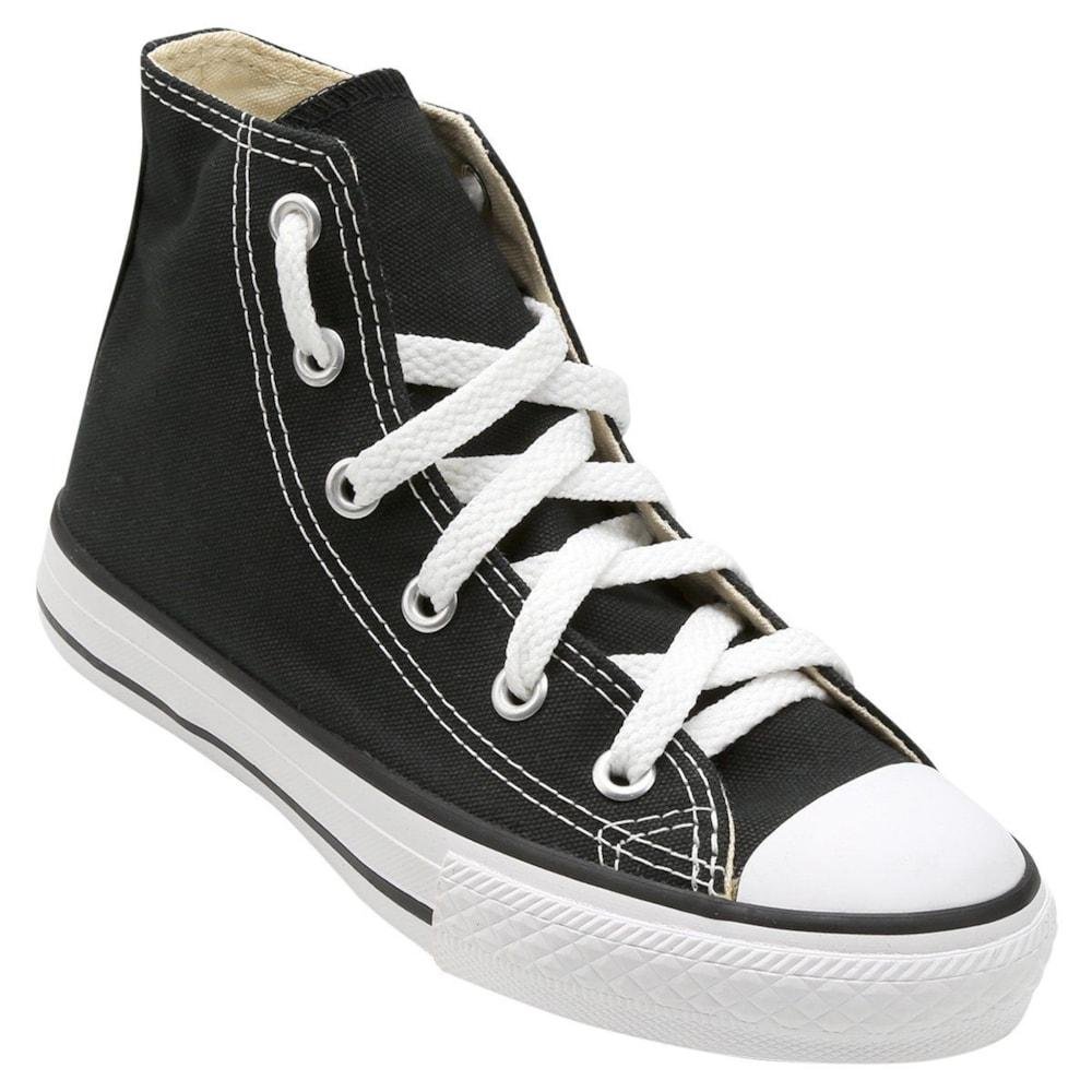 Tenis All Star Converse Chuck Taylor Preto Cano Médio Infantil Preto/Laranja 3