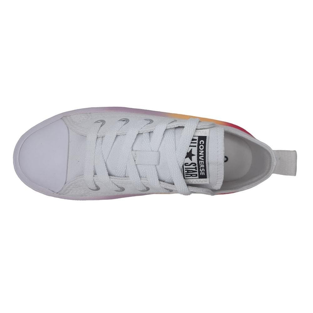 Tênis All Star Converse Move Plataforma Infantil Branco/Roxo 4