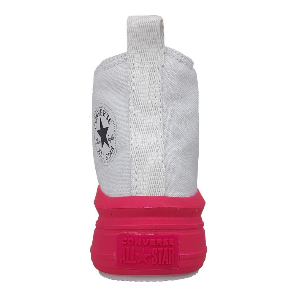 Tênis All Star Converse Move Cano Médio Plataforma Infantil Branco/Roxo 5