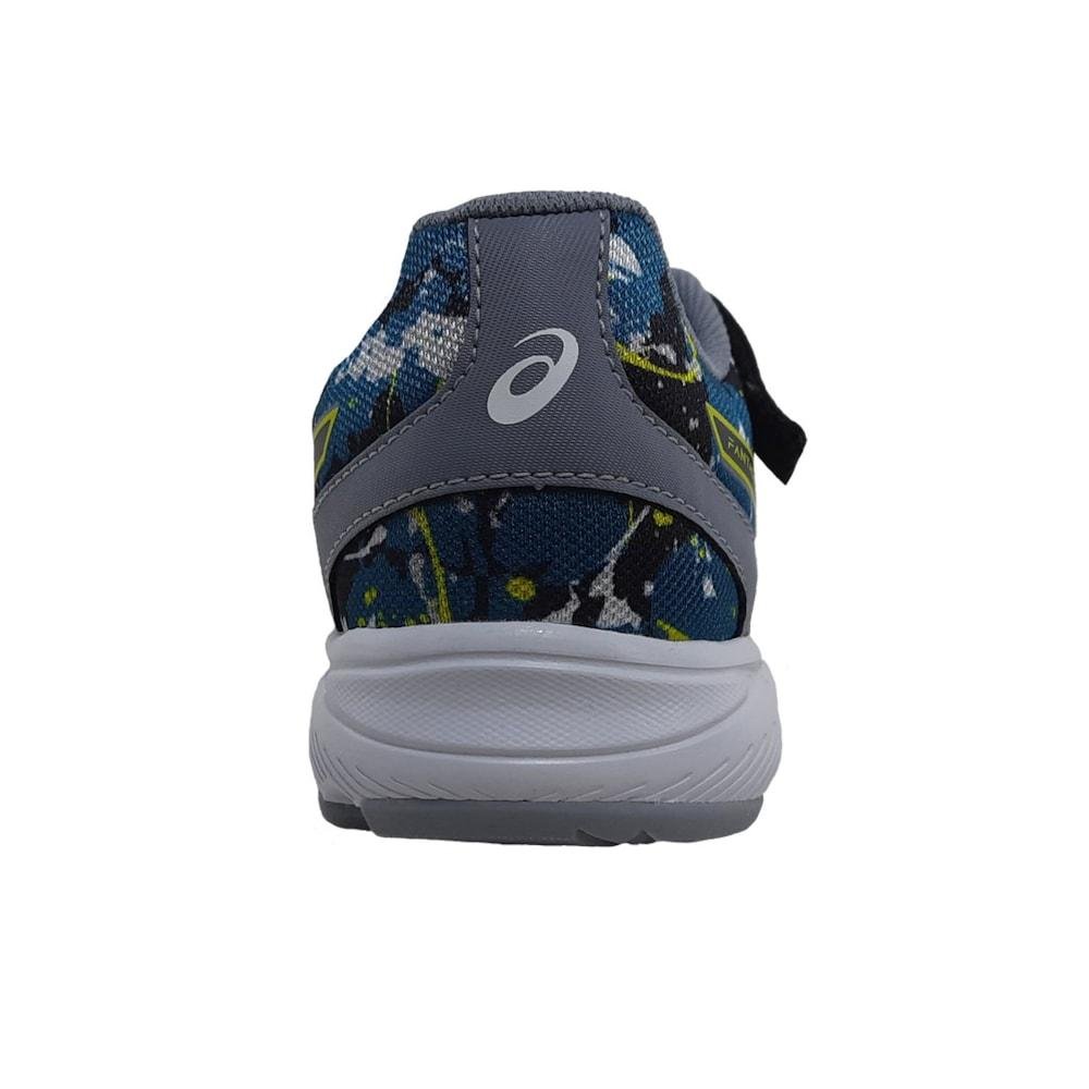 Tenis Asics Fantasy 4 Infantil Cinza/Amarelo 5