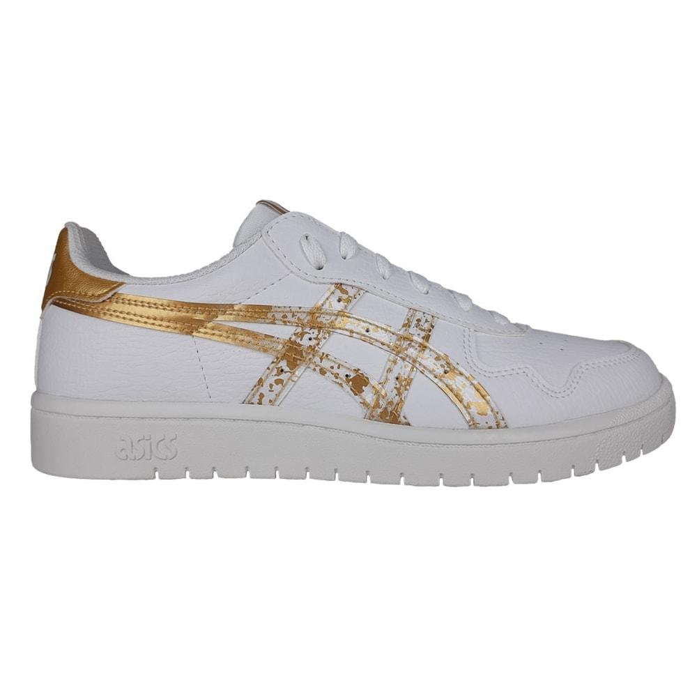 Tênis Asics Japan S Branco e Dourado Feminino
