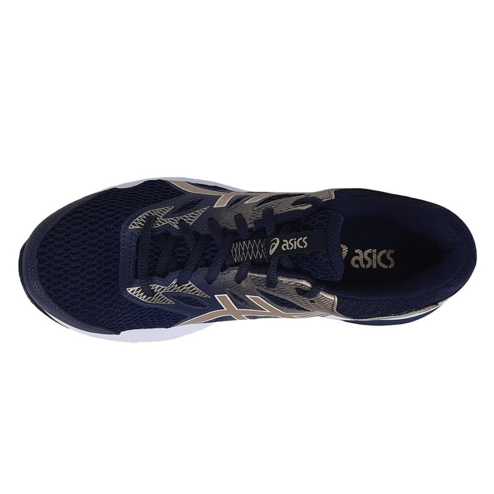 Tênis Asics Gel Shogun ST Feminino Azul/Dourado 4