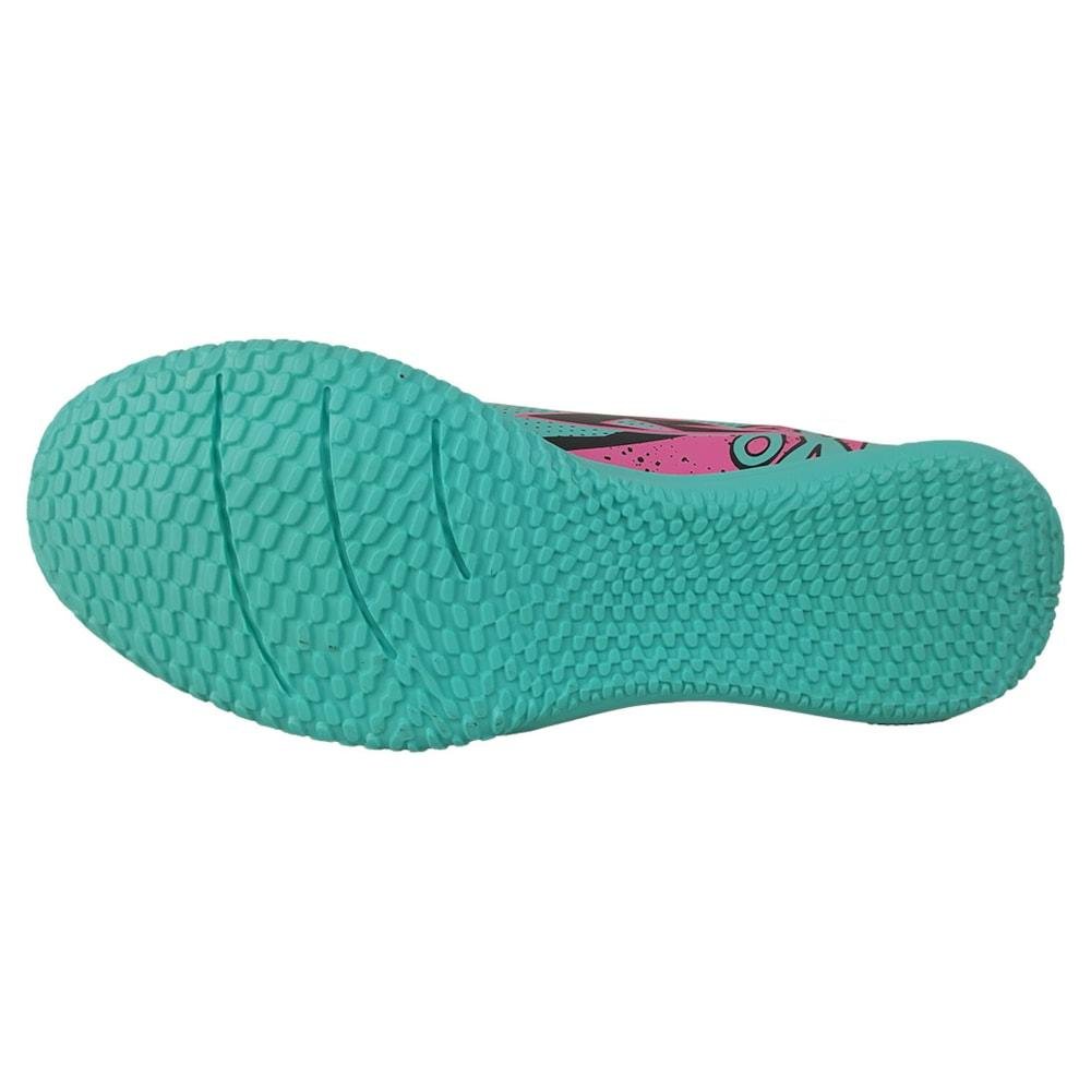 Chuteira Futsal OXN Speed 5 Infantil Verde/Rosa 3