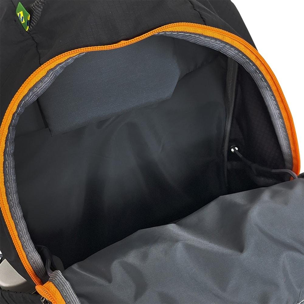 Mochila Curtlo Trail Lite Unissex 23 Litros Preto/Laranja 4