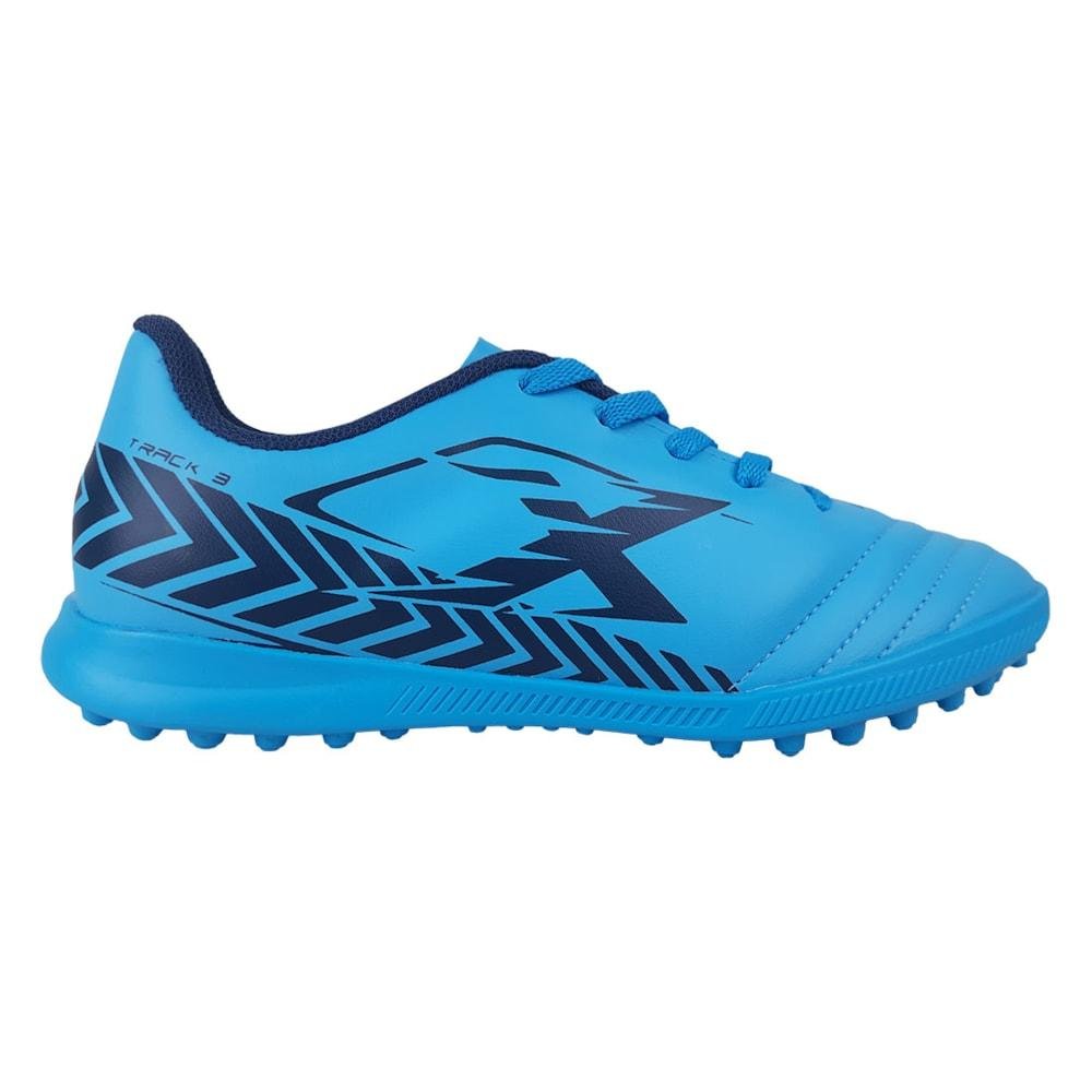 Chuteira Society OXN Track 3 Fit Infantil Azul 7