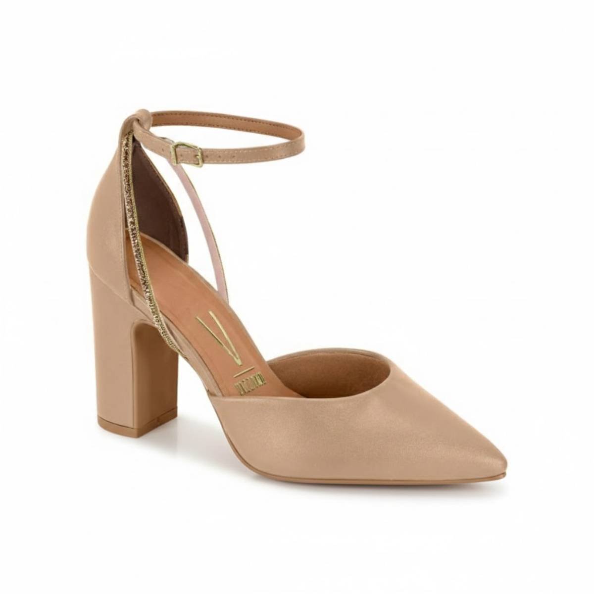 Sapato Vizzano Feminino Scarpin Salto Bloco Grosso Confortavel Original