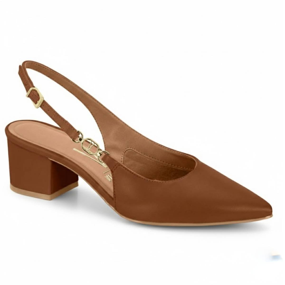 Sapato Feminino Vizzano Scarpin Slingback Casual Confortavel Original