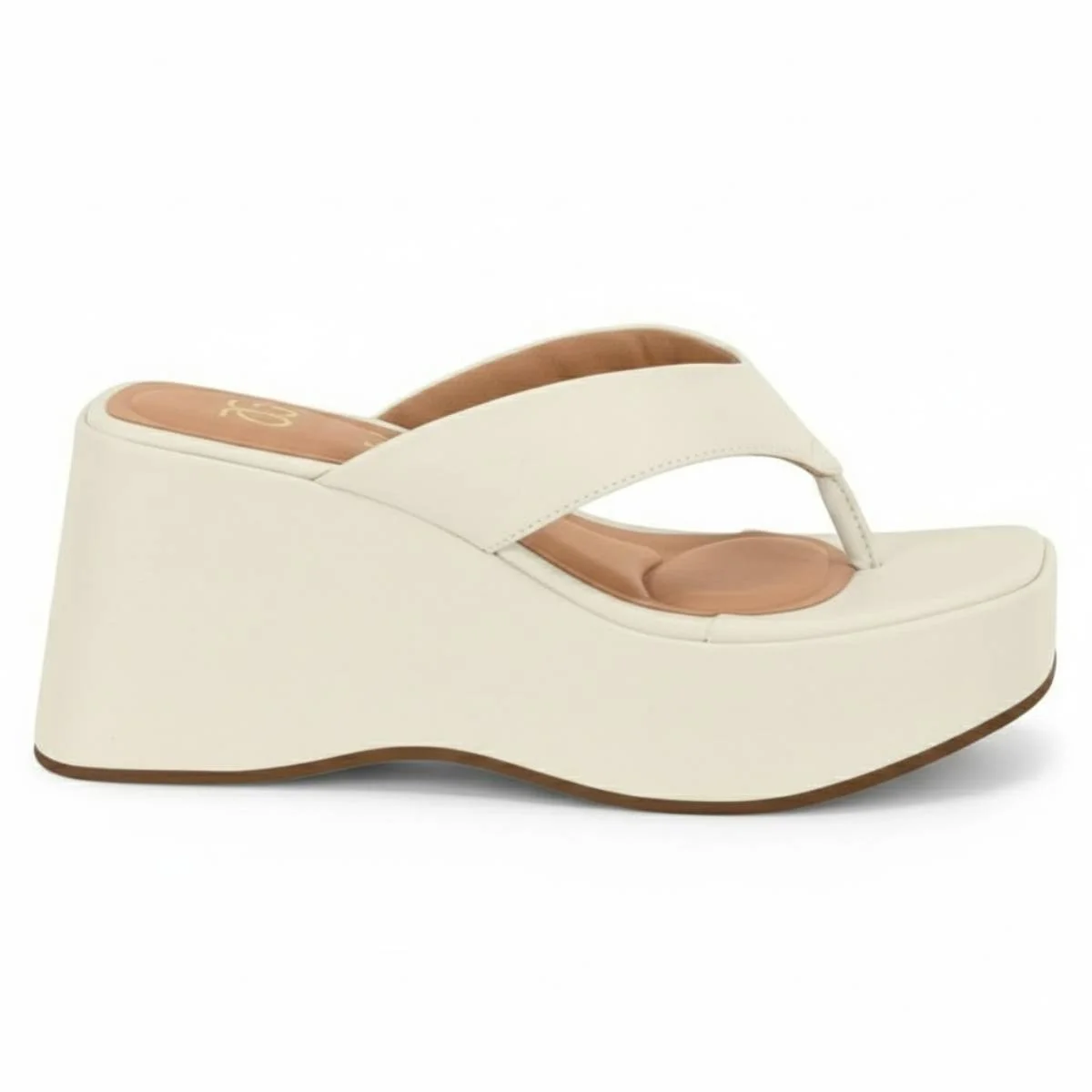 Tamanco Feminino Vizzano Plataforma Salto Alto Anabela Confortavel Original Branco 2