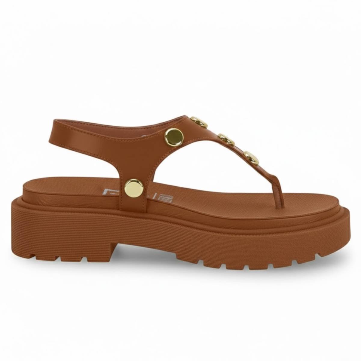 Sandalia Feminina Vizzano Flatform Casual Confortavel Original Marrom 2