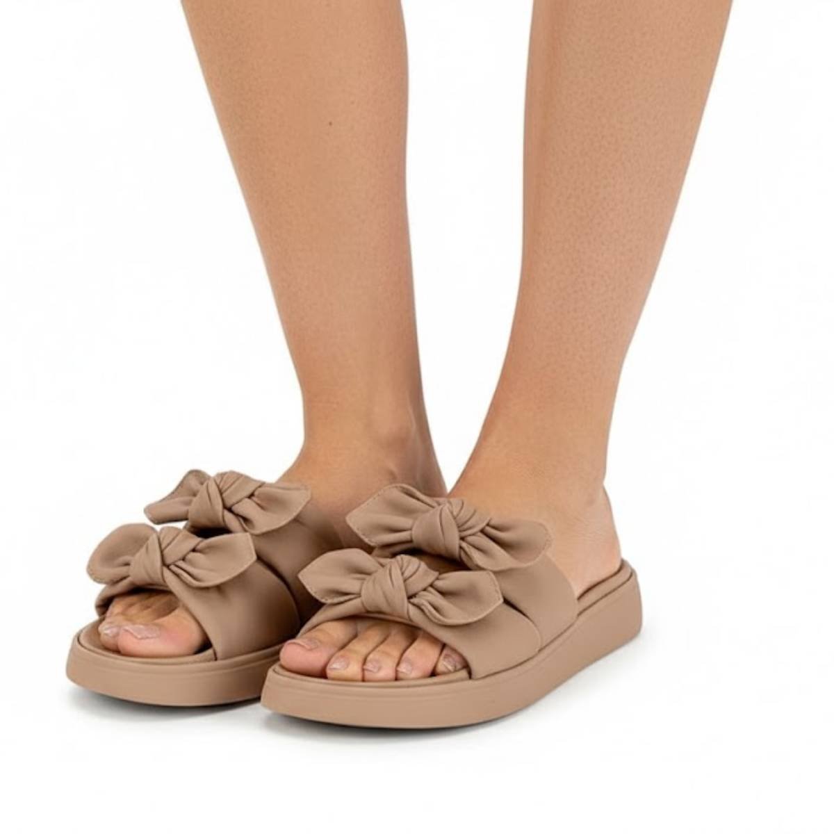 Sandalia Moleca Feminina Chinelo Rasteirinha Confortavel Original Nude 3