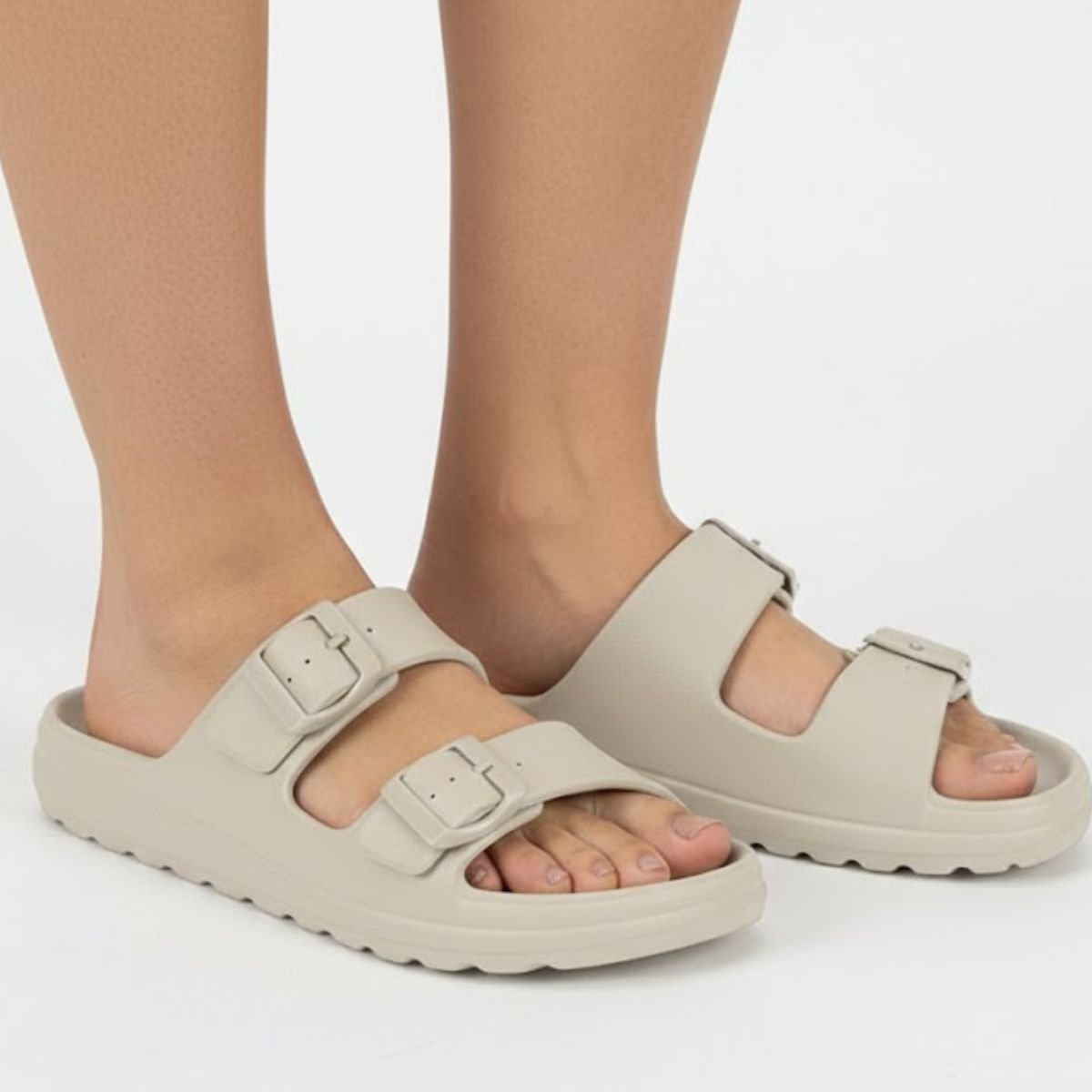 Sandalia Beira Rio Feminina Fivela Rasteira Papete Branco 3