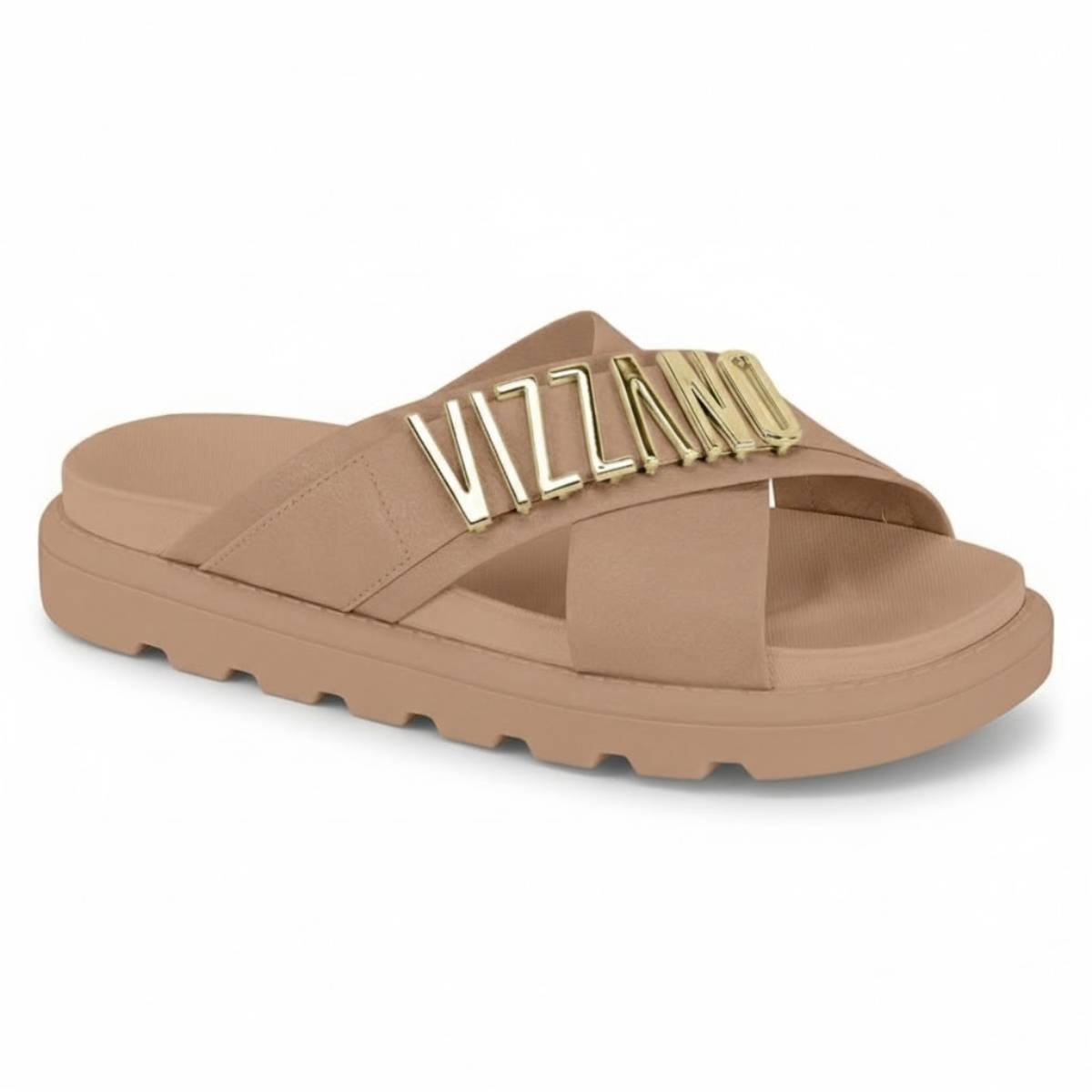 Chinelo Feminino Vizzano Tiras Tratorado Confortavel Original Bege 2