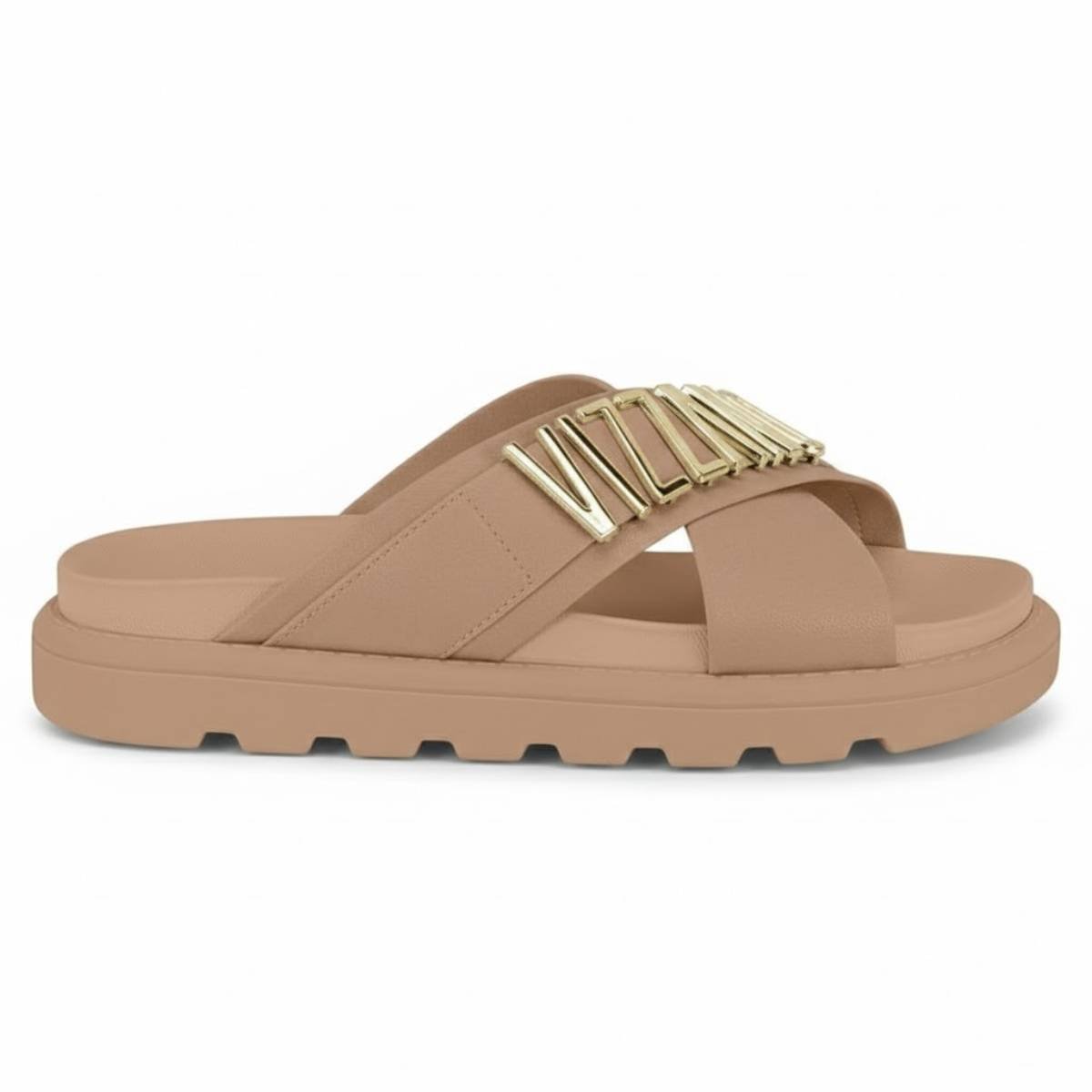 Chinelo Feminino Vizzano Tiras Tratorado Confortavel Original Bege 3