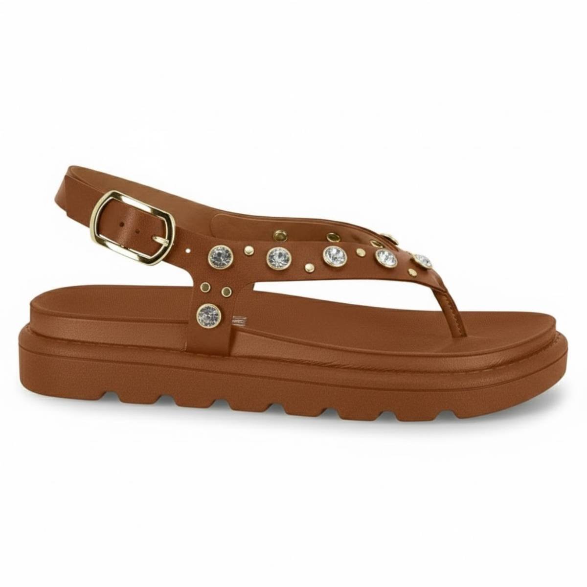 Sandalia Feminina Vizzano Papete Fivela Casual Confortavel Original Marrom 2