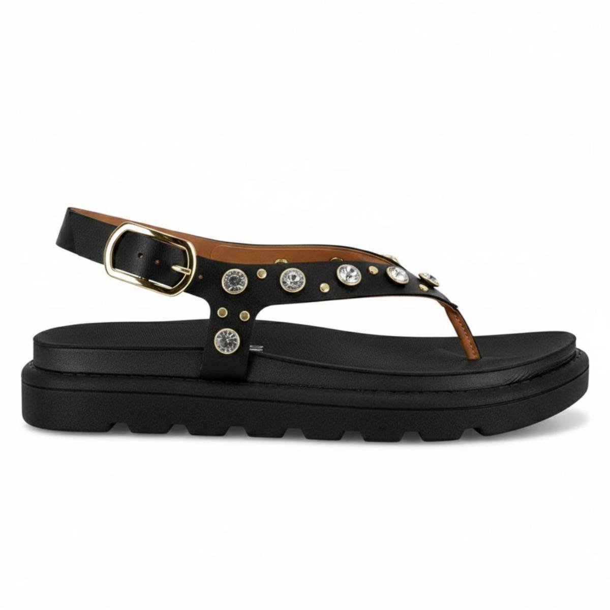 Sandalia Feminina Vizzano Papete Fivela Casual Confortavel Original Preto 2