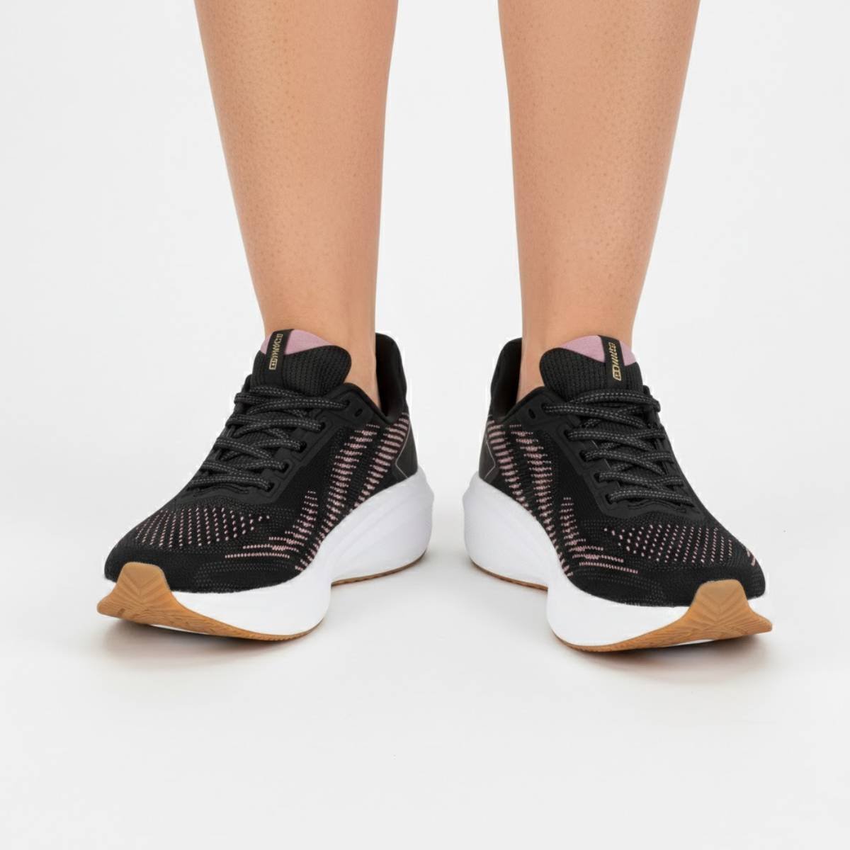 Tenis Feminino Actvitta Esportivo Caminhada Academia Confortavel Original Preto/Rosa 3