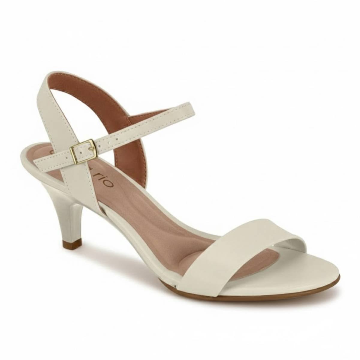 Sandalia Feminina Beira Rio Casual Salto Fino Medio Fivela Confortavel Original