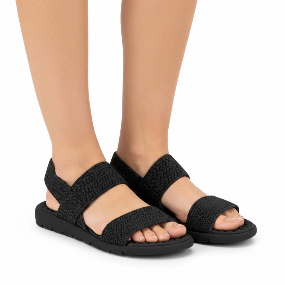 Sandalia Modare Feminino Ultraconforto Esporao Elastico Confortavel Original Preto 3