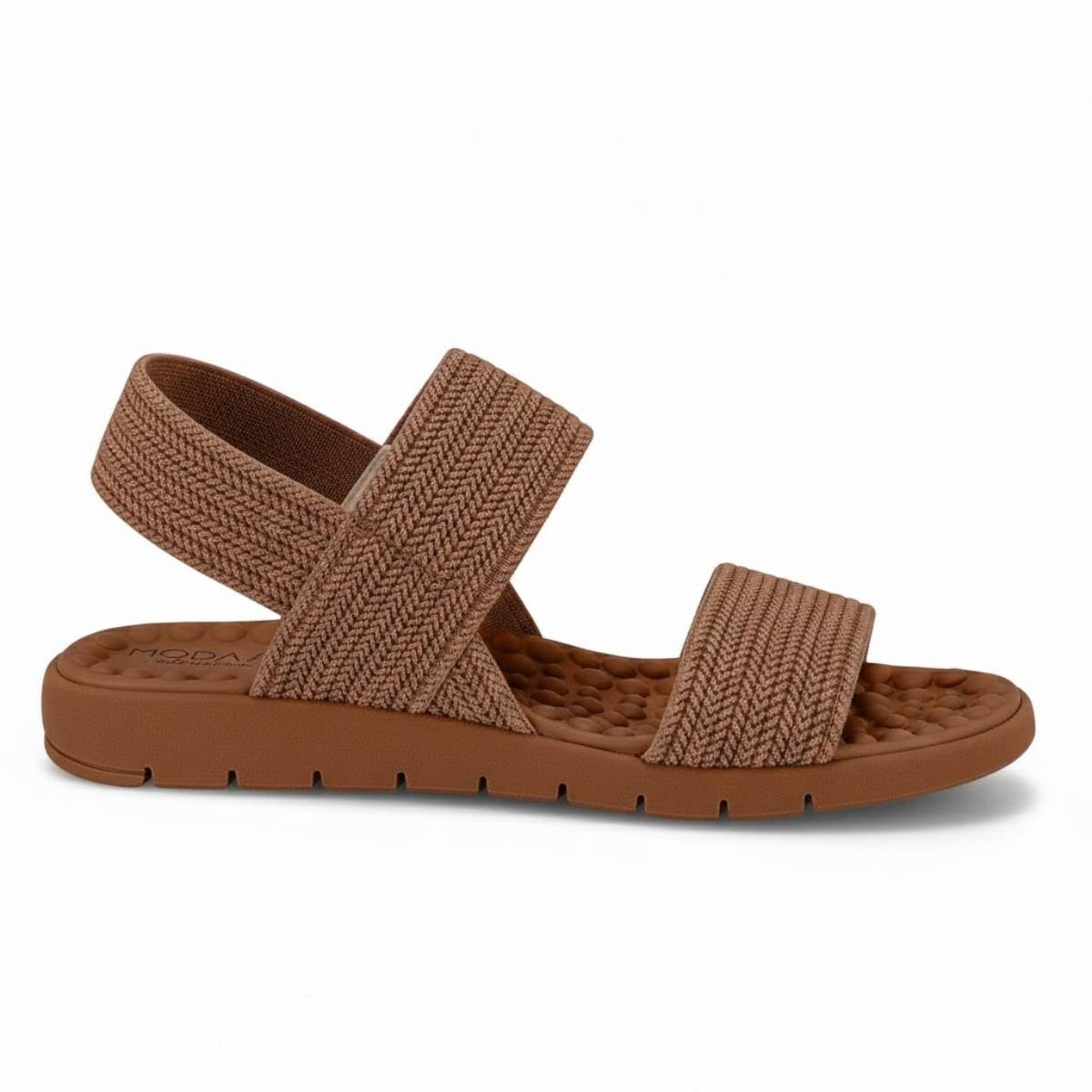 Sandalia Modare Feminino Ultraconforto Esporao Elastico Confortavel Original Marrom 2
