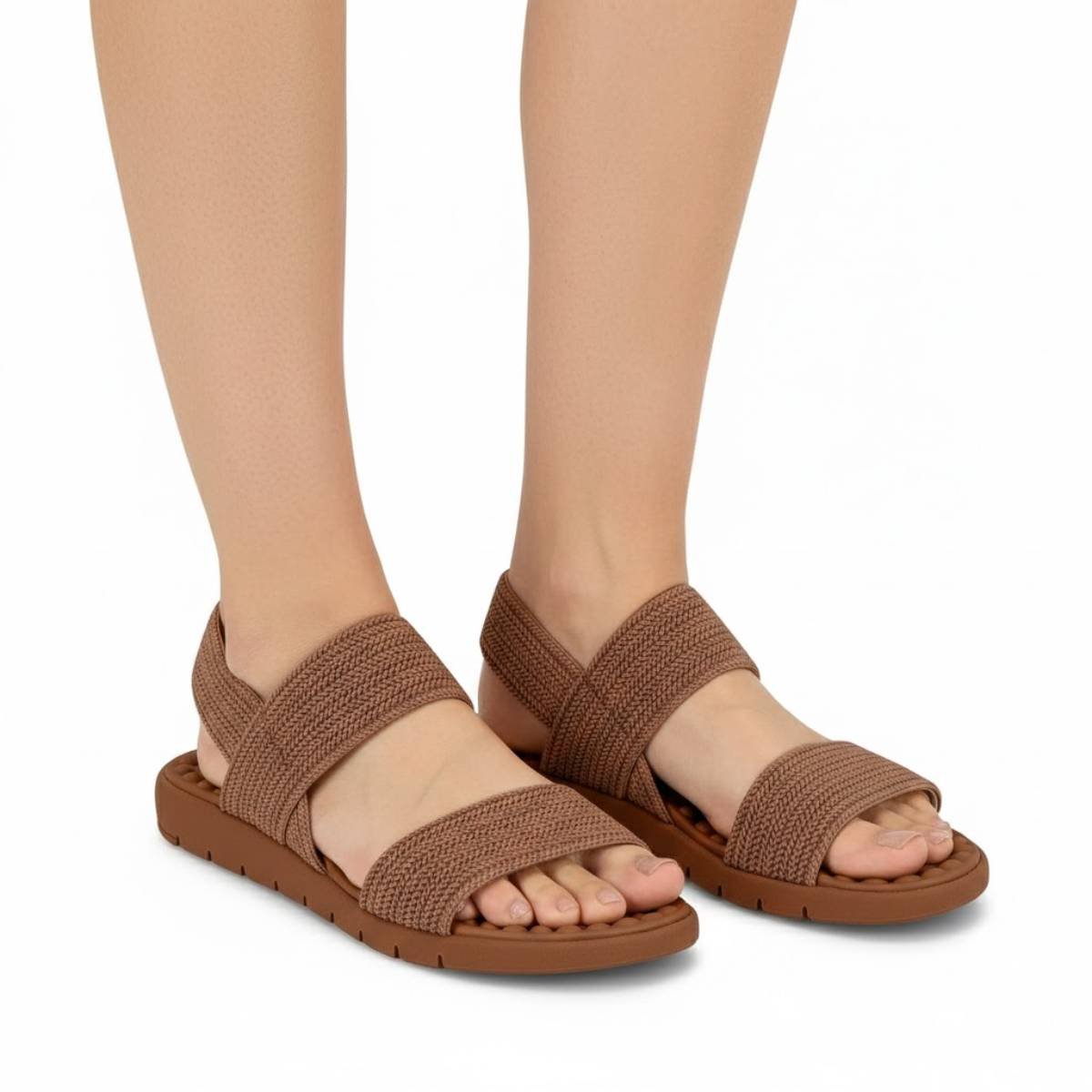 Sandalia Modare Feminino Ultraconforto Esporao Elastico Confortavel Original Marrom 3
