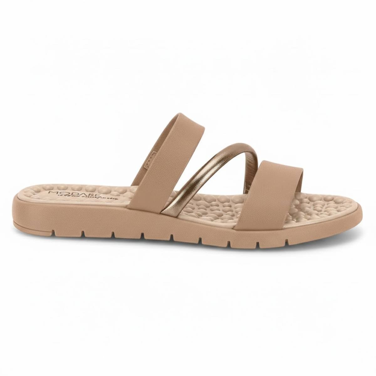 Sandalia Modare Ultraconforto Esporao Papete Confortavel Original Bege 2