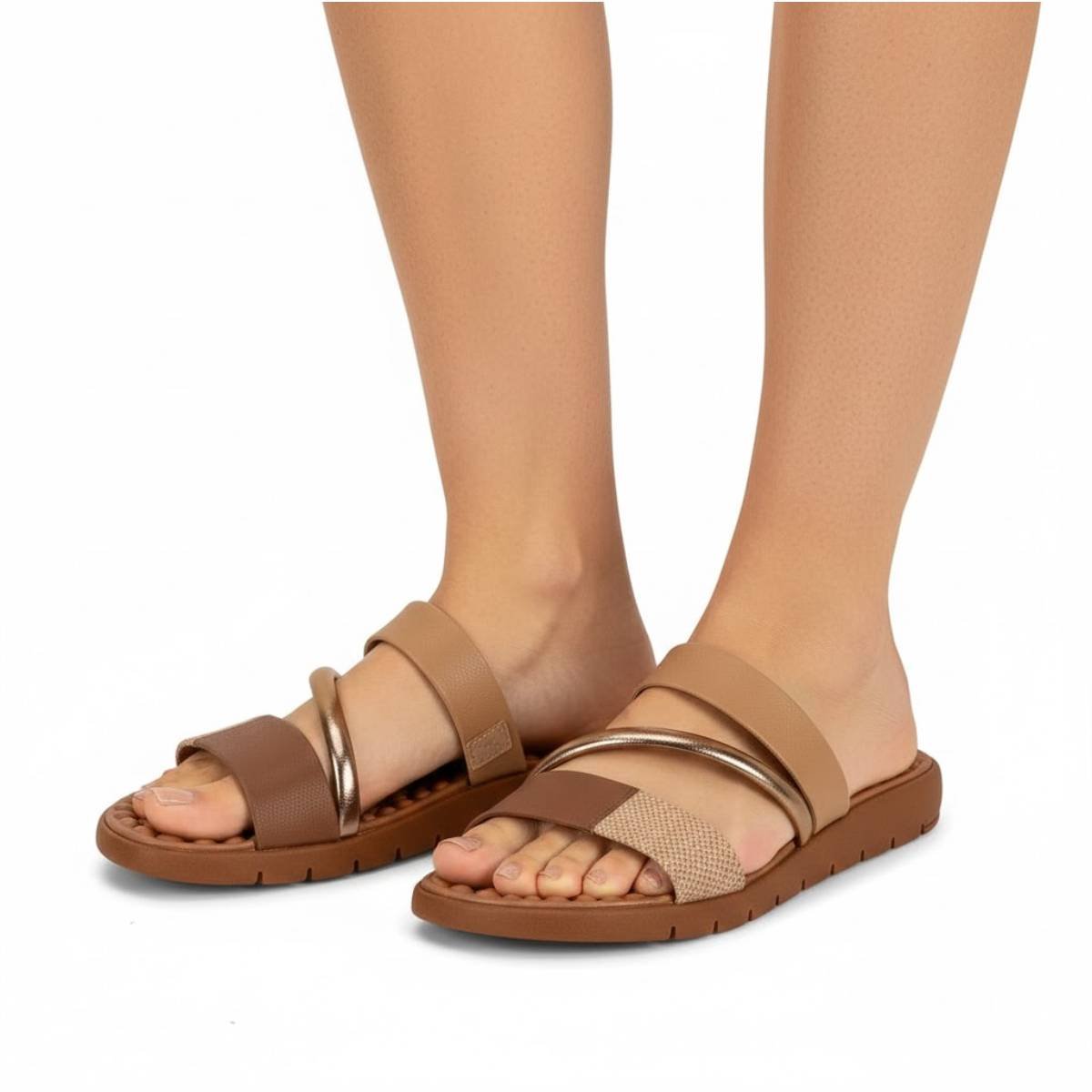 Sandalia Modare Ultraconforto Esporao Papete Confortavel Original Marrom 3