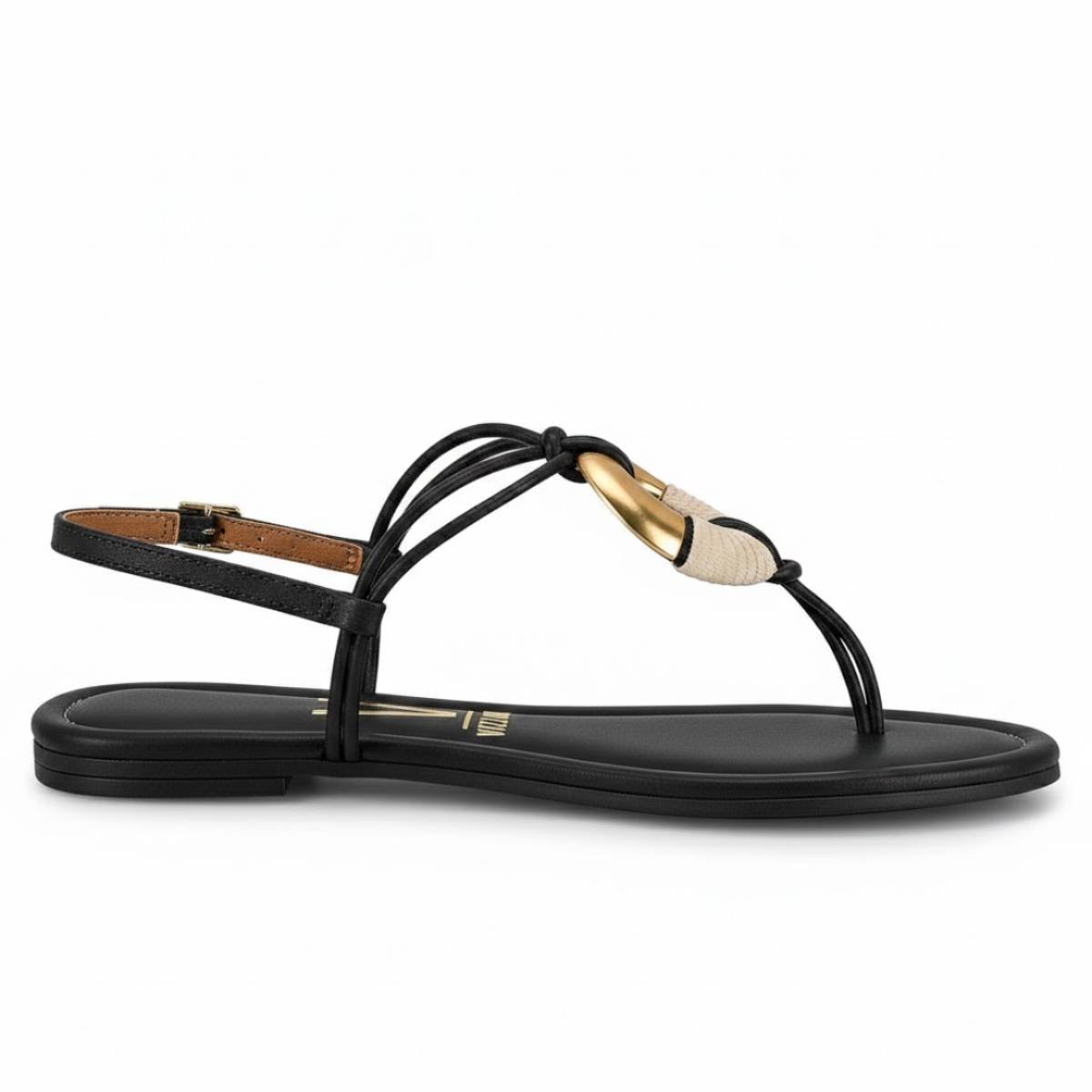 Sandalia Vizzano Rasteirinha Fivela Feminino Confortavel Original Preto 2