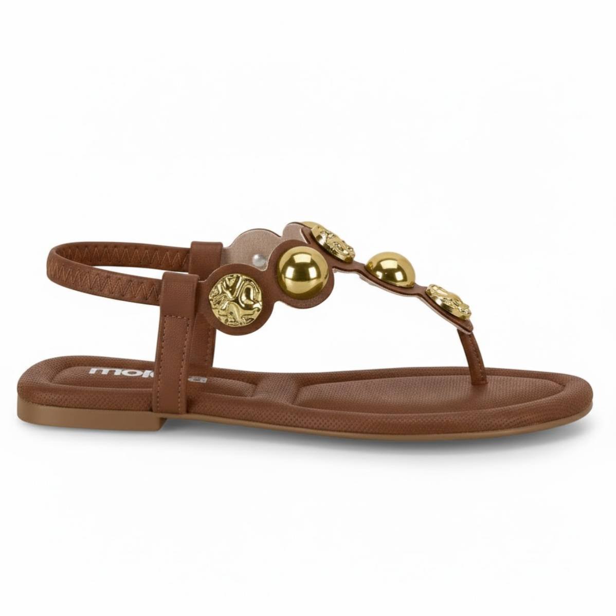 Sandalia Moleca Rasteirinha Fivela Confortavel Original Marrom 2