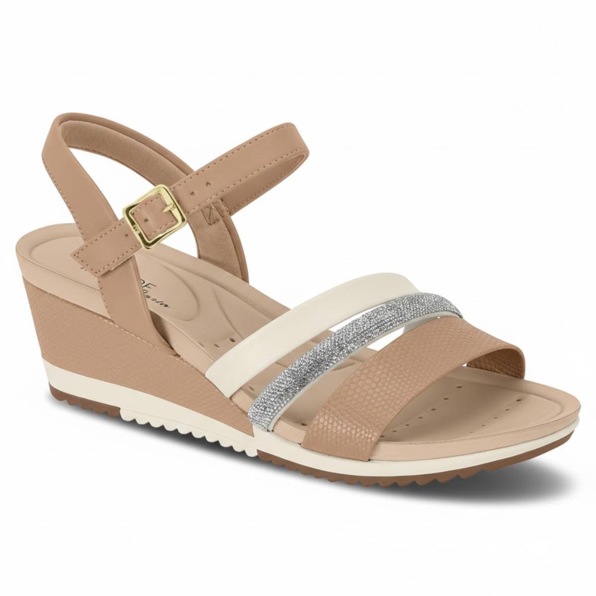 Sandalia Modare Ortopedica Anabela Fivela Feminina Confortavel Original