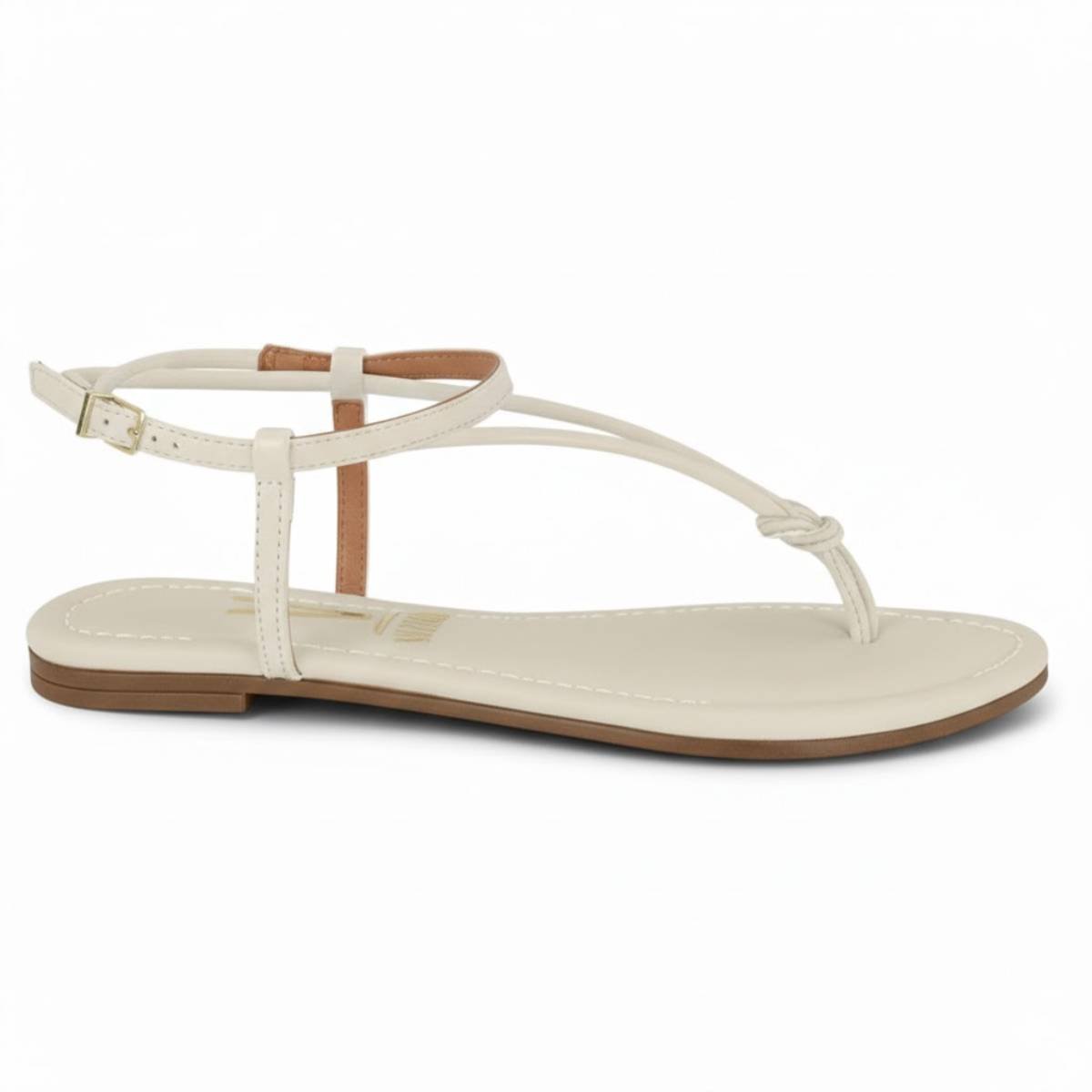 Sandalia Vizzano Casual Rasteirinha Fivela Feminina Branco 2