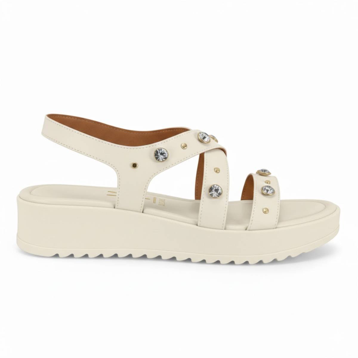 Sandalia Vizzano Fivela Tratorada Flatform Feminina Confortavel Original Branco 2