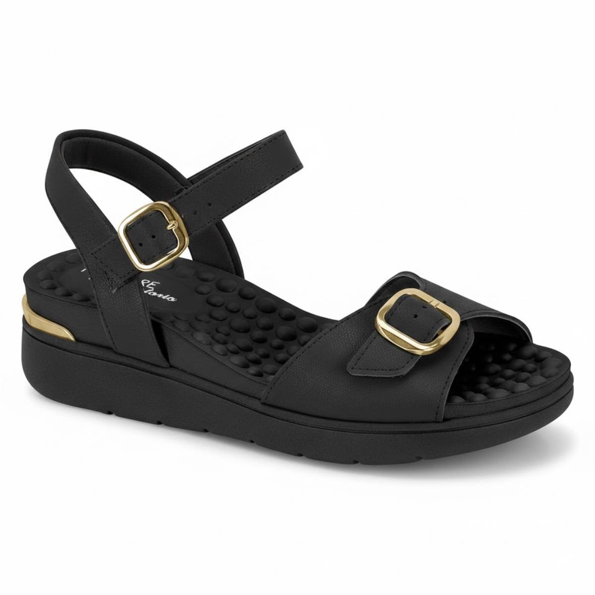 Sandalia Feminina Modare Ultraconforto Ortopedico Plataforma Tira Fivela Confortavel Original