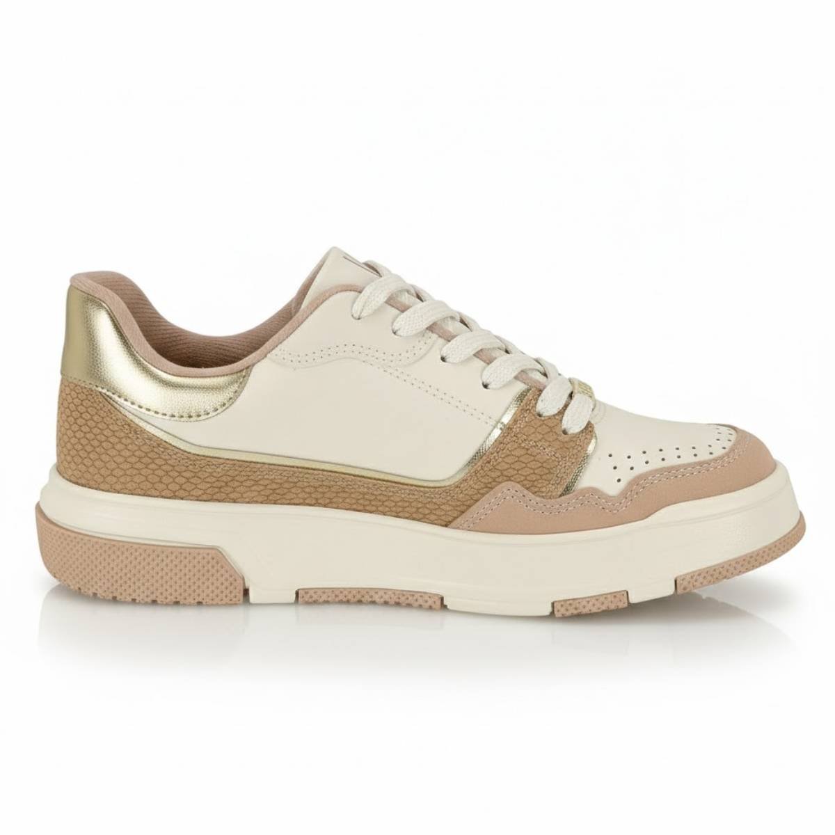 Tenis Feminino Vizzano Casual Chunky Confortavel Original Bege 2