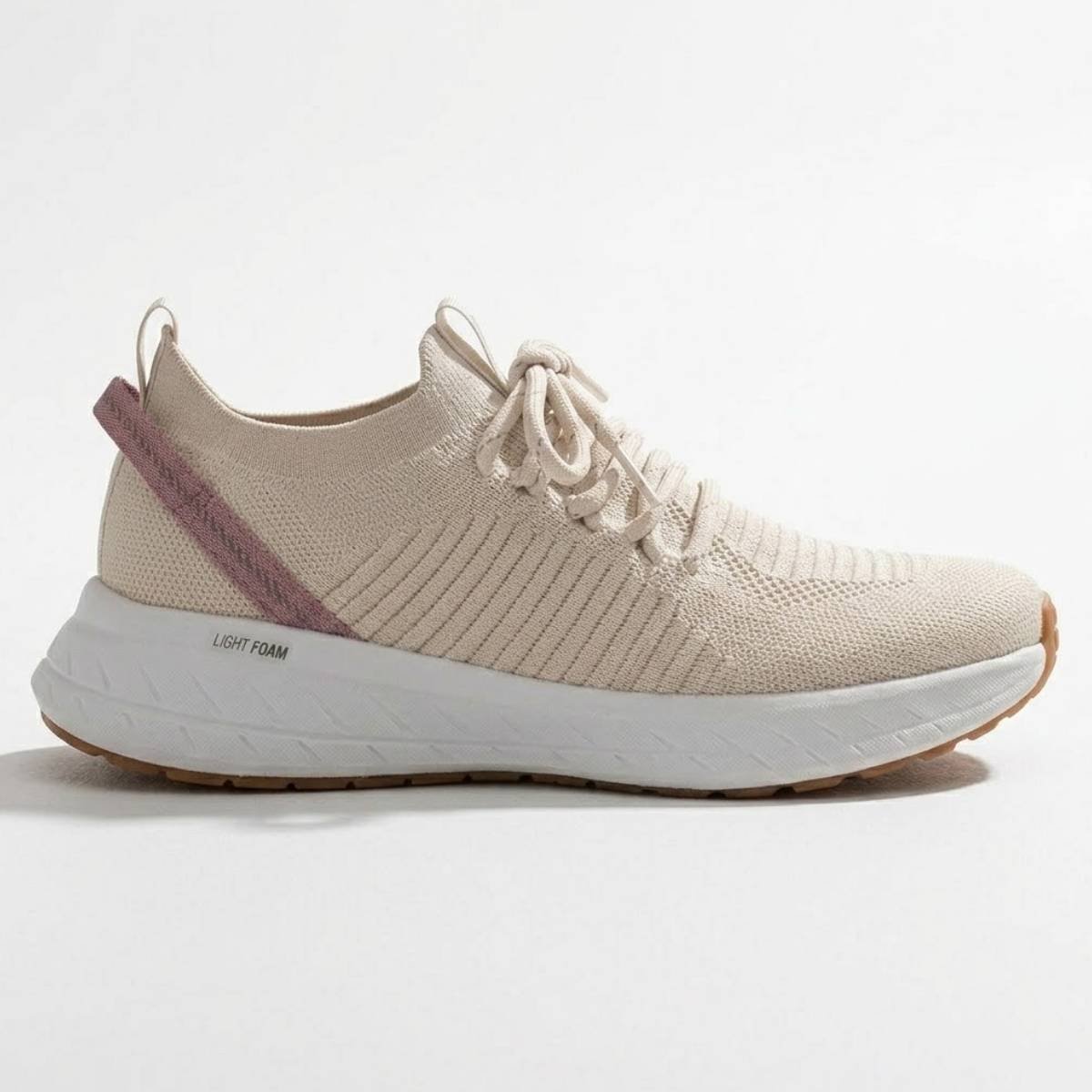 Tenis Feminino Actvitta Casual Calce Facil Slip On Academia Corrida Confortavel Original Bege 2
