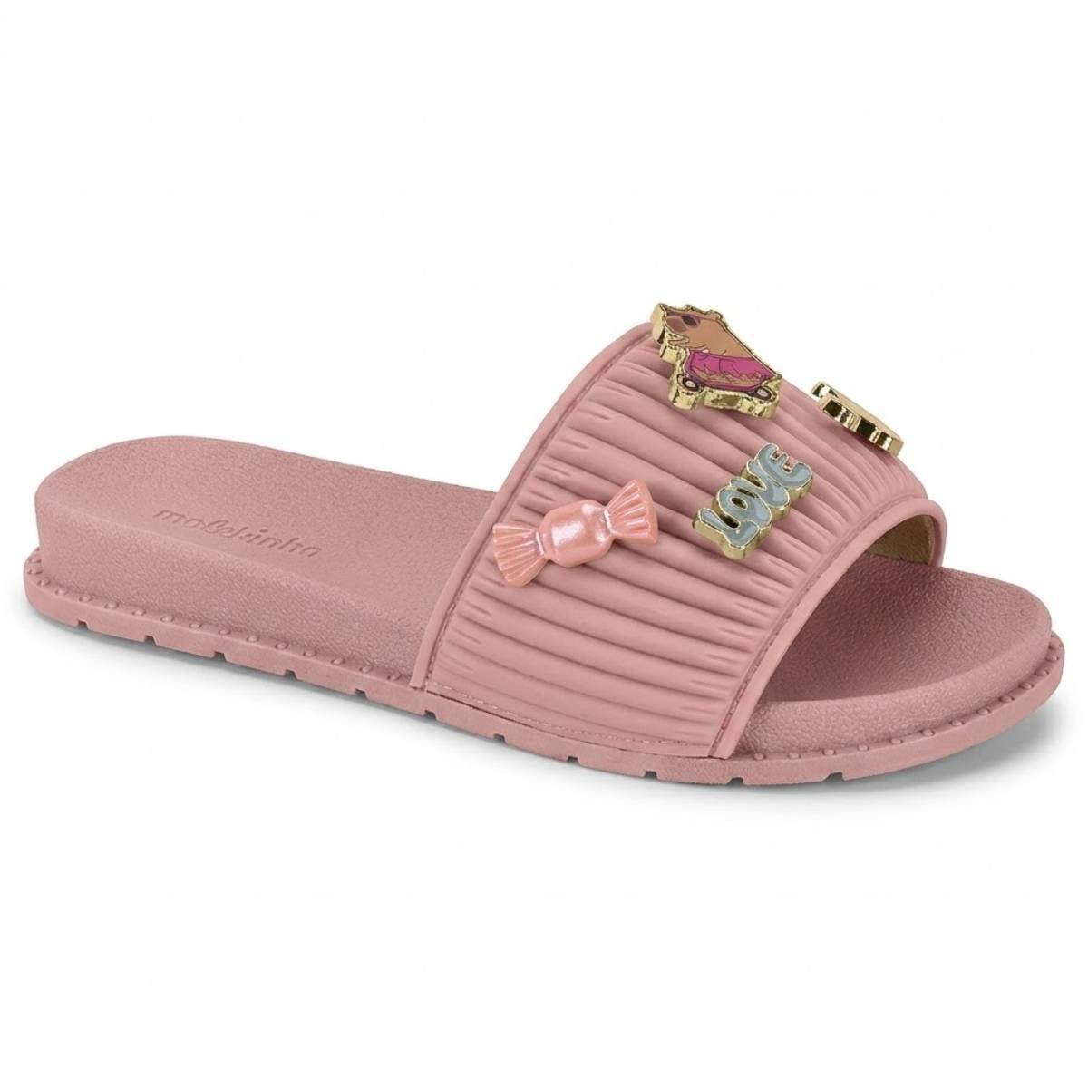 Sandalia Menina Babuche Moleca Slide Feminina