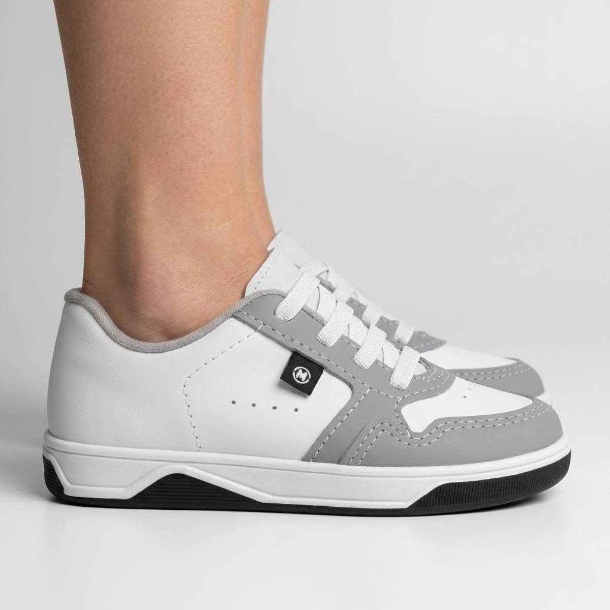 Tenis Menino Molekinho Chunky Casual Confortavel Original Branco/Cinza 3