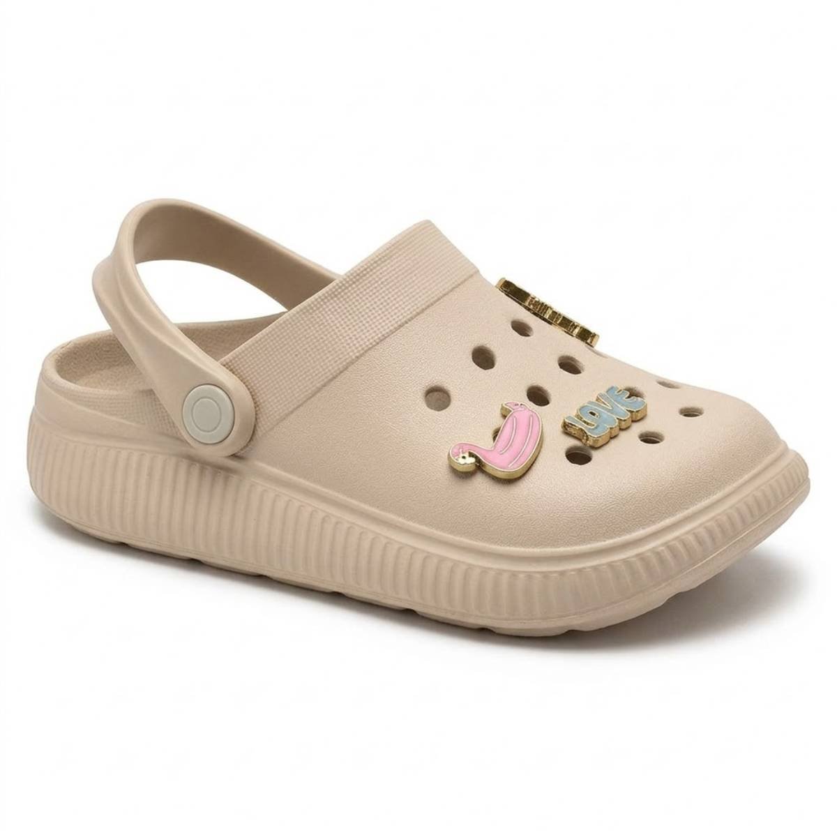 Babuche Menina Molekinha Casual Pingentes Fivela Confortavel Original