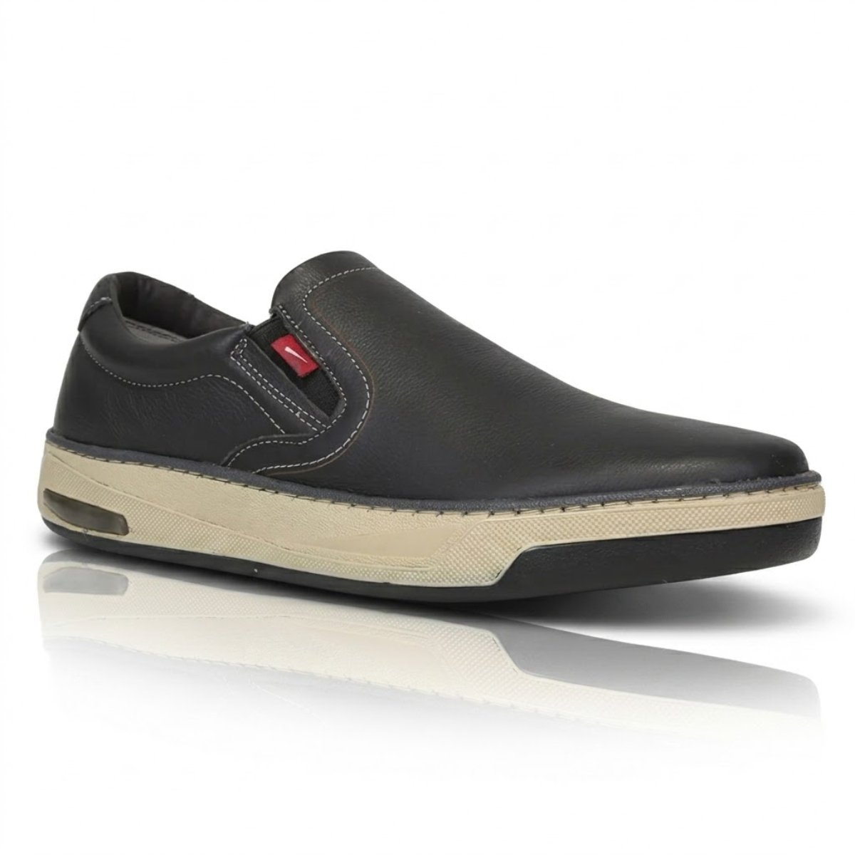 Sapatenis Masculino Ferracini Angra Slip On Calce Facil Confortavel Preto 2