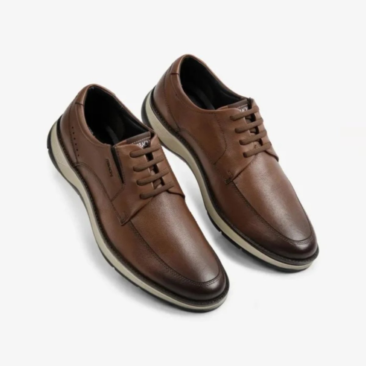 Sapatenis Masculino Ferracini Social Couro Fluence Confortavel Original Marrom 2