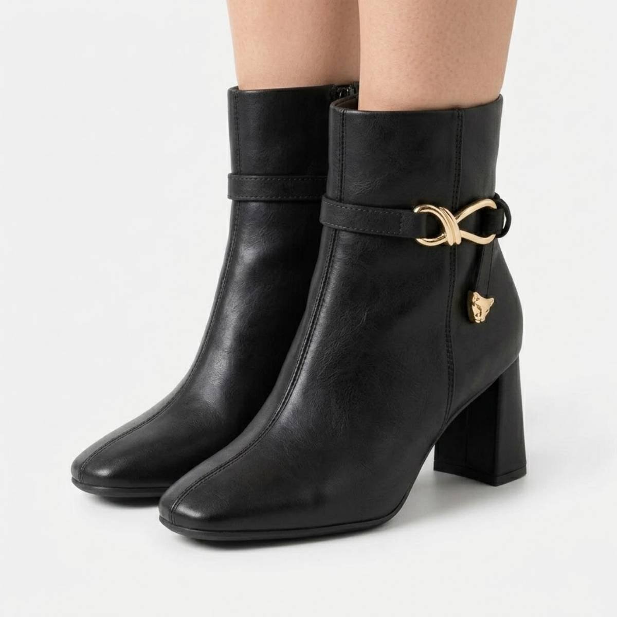 Bota Feminina Beira Rio Cano Curto Ziper Confortavel Original Preto 3