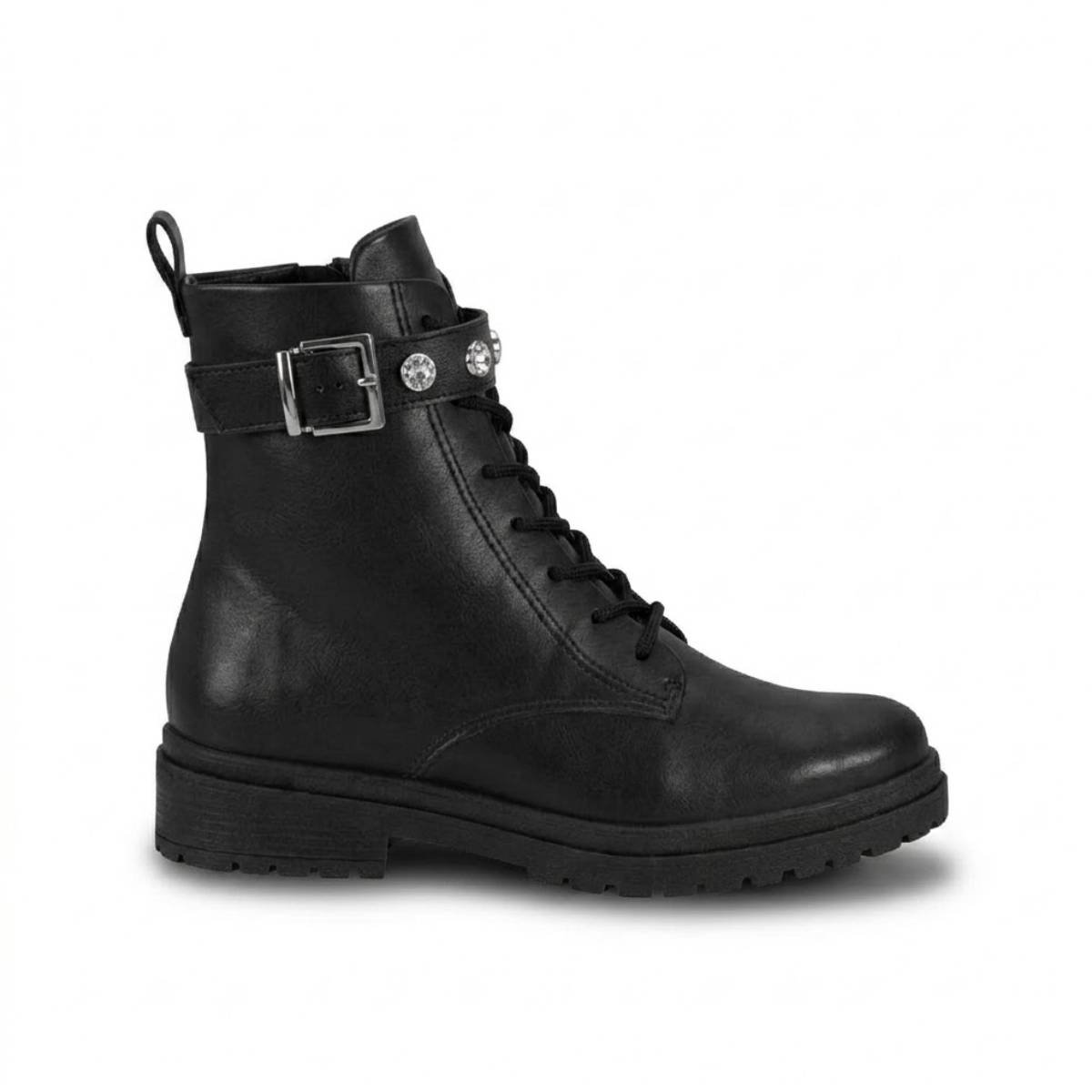 Bota Feminina Beira Rio Cano Curto Fivela Confortavel Original Preto 2