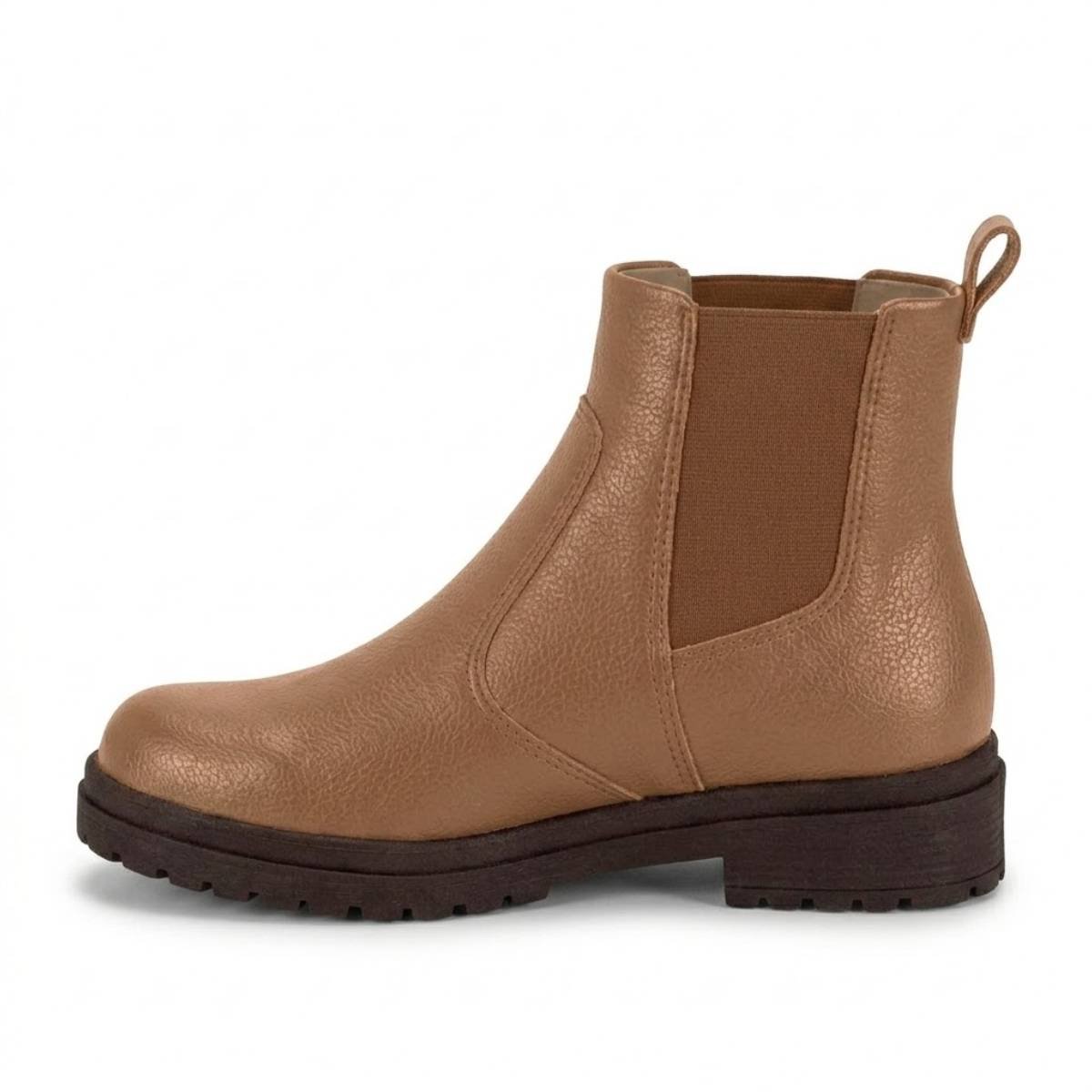 Bota Feminina Knut Beira Rio Cano Curto Confortavel Original Caramelo 2