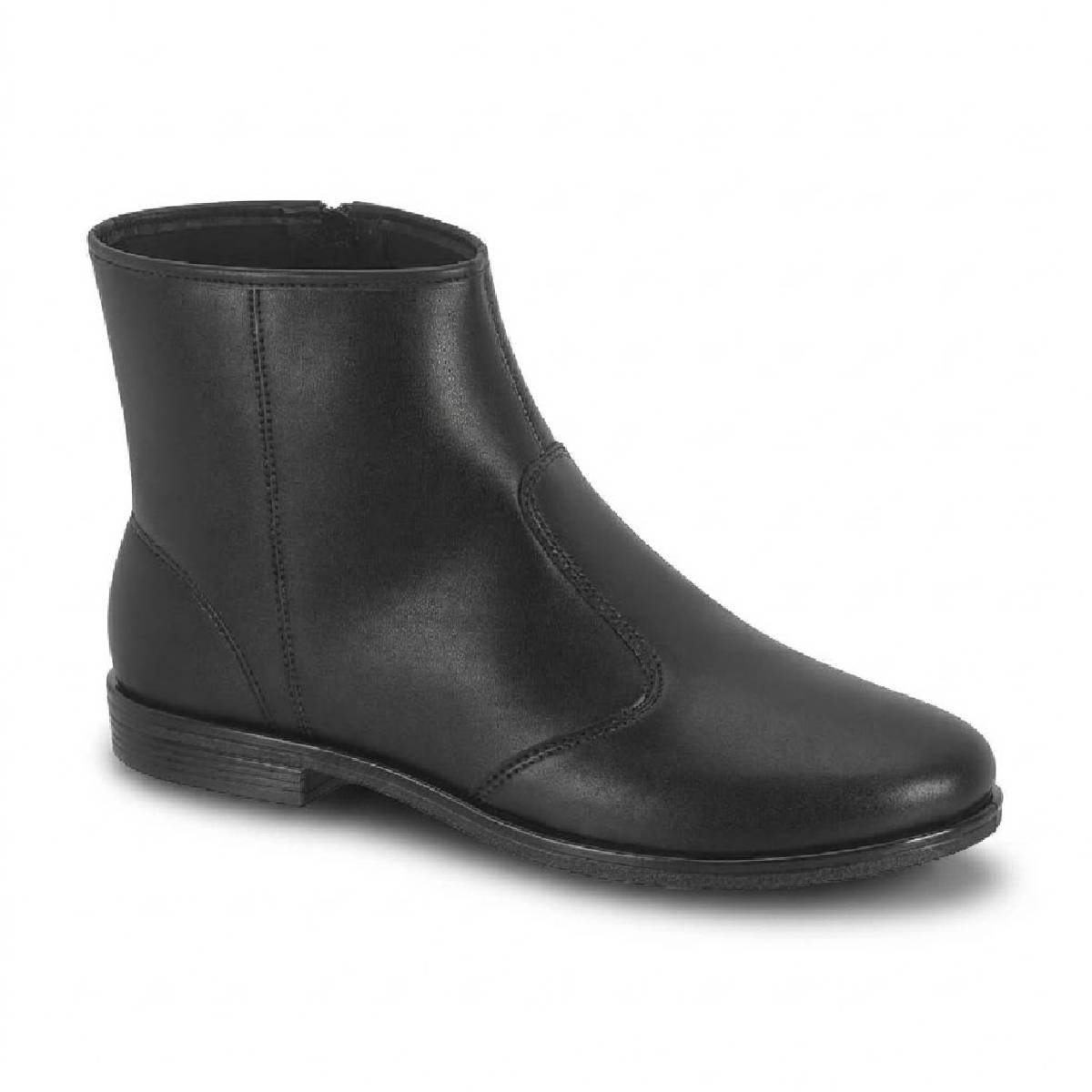 Bota Feminina Beira Rio Cano Curto Ziper Confortavel Original