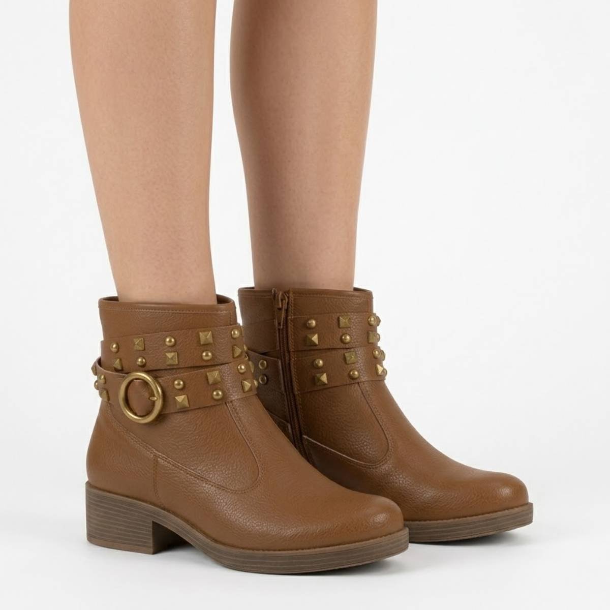 Bota Feminina Moleca Casual Tratorada Confortavel Original Caramelo 3